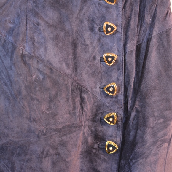 SUEDE LEAGHER DANIER DRESS SZ L - Picture 4 of 5